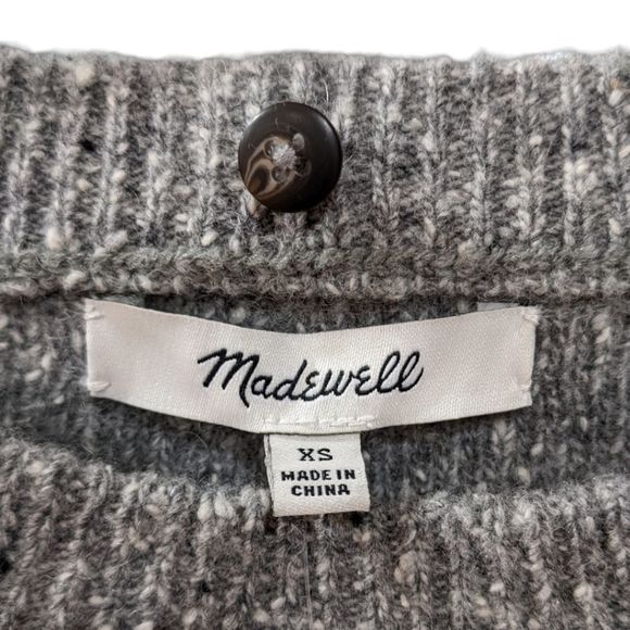 NWT Madewell Grey Convertible Lambswool Cashmere Sweater Size XS - Picture 7 of 9